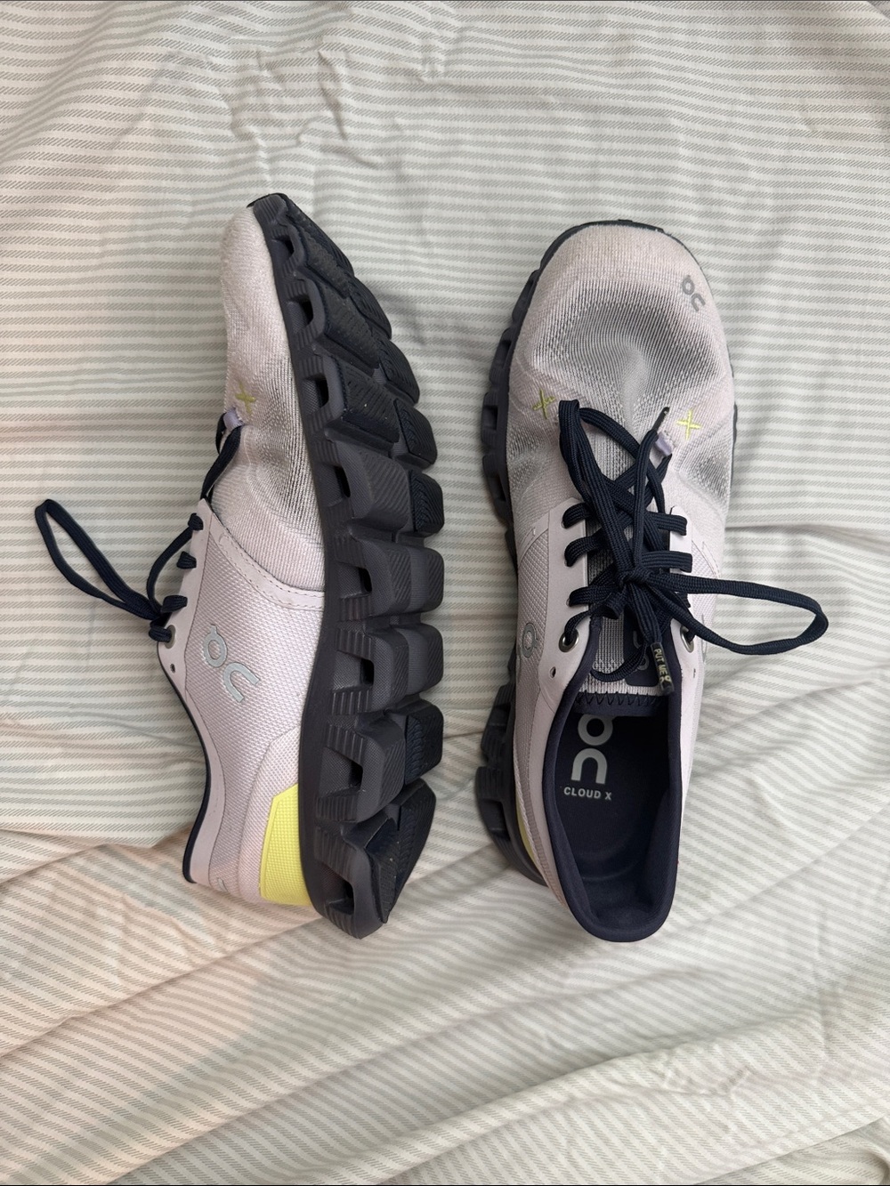 DC Cloud X Women's Sneakers in Light Pink, Black & Yellow